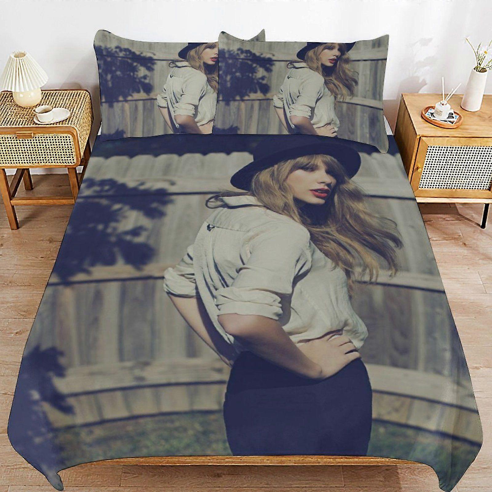 w179 Taylor Swift Practical Zip Design Smooth Touch Soft Finish Long Use Duvet Cover Sets for Everyday Rest m179