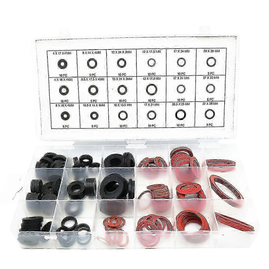 141-piece Washer Assortment Kit 18 Different Assorted Sizes O-ring