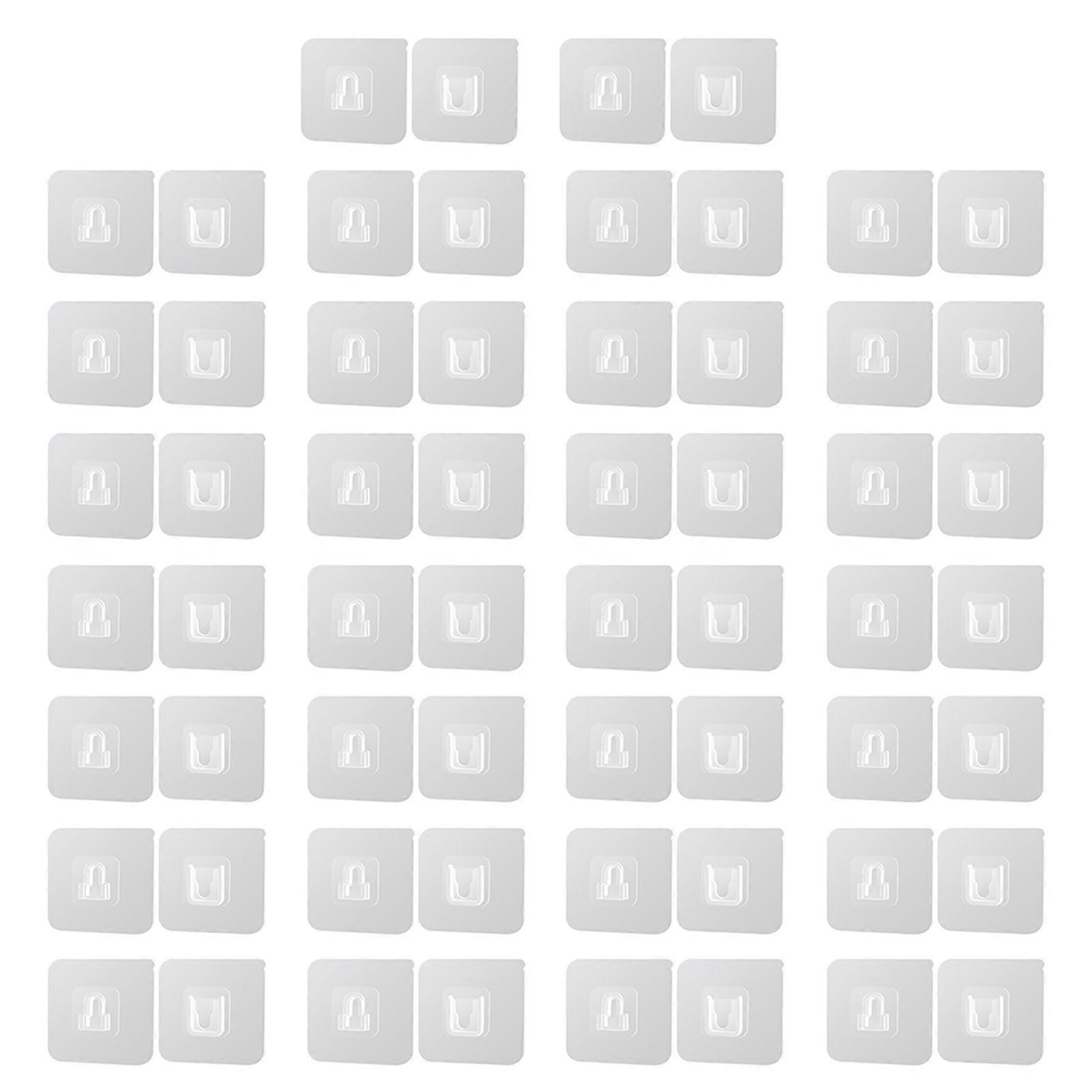 Transparent Adhesive Hooks Waterproof Strong Adhesive Bathroom Hooks for Hanging Organizing Power Outlets