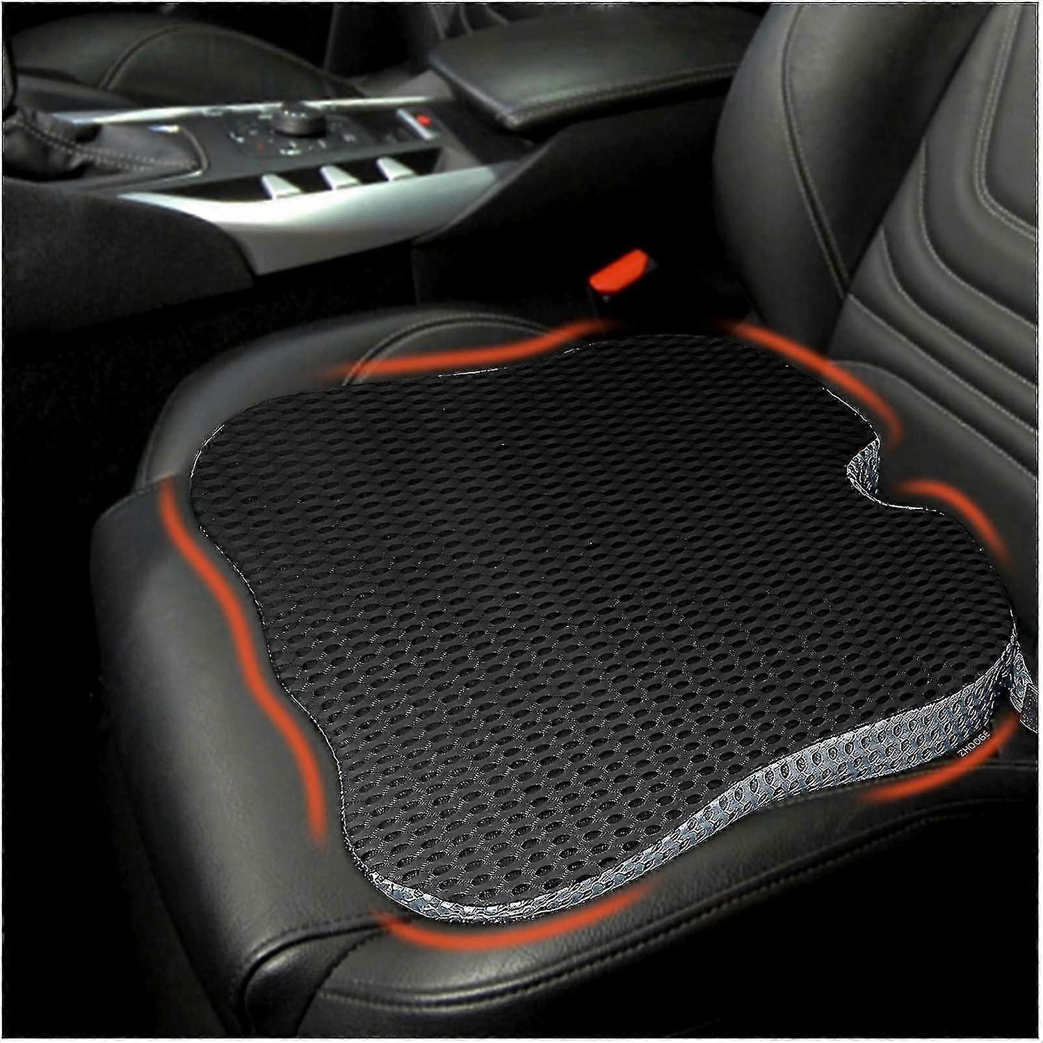 Orthopedic car seat cushion for long drives - wedge-shaped memory foam