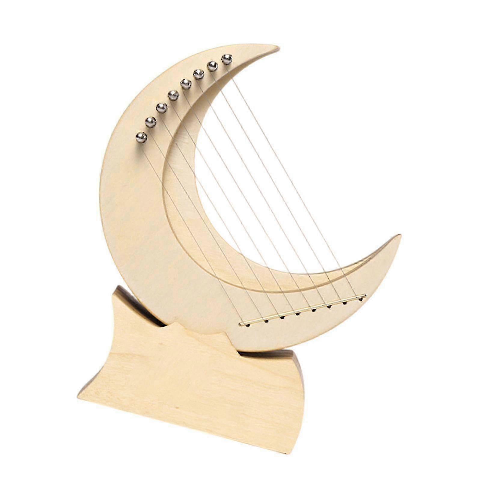 Lyre Harps 8 String with Wood Stand Portable Wood String Instrument