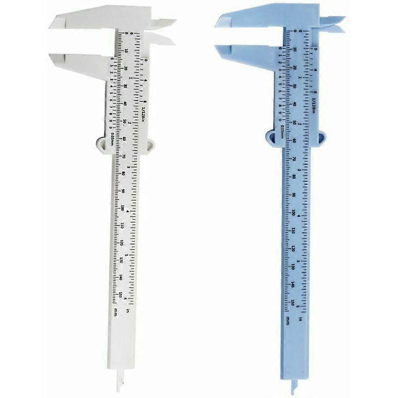 2Pcs 6 Inch 150mm Mini Plastic Double Vernier Caliper