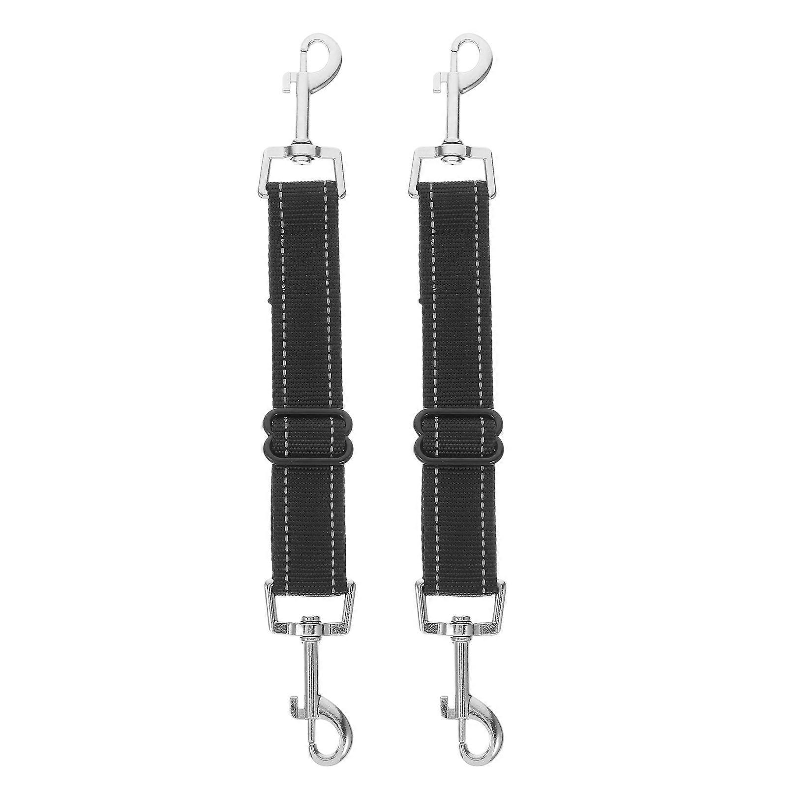 Reflective Dog Collar Connector for Pet Walking with 2Pcs Nylon Clips