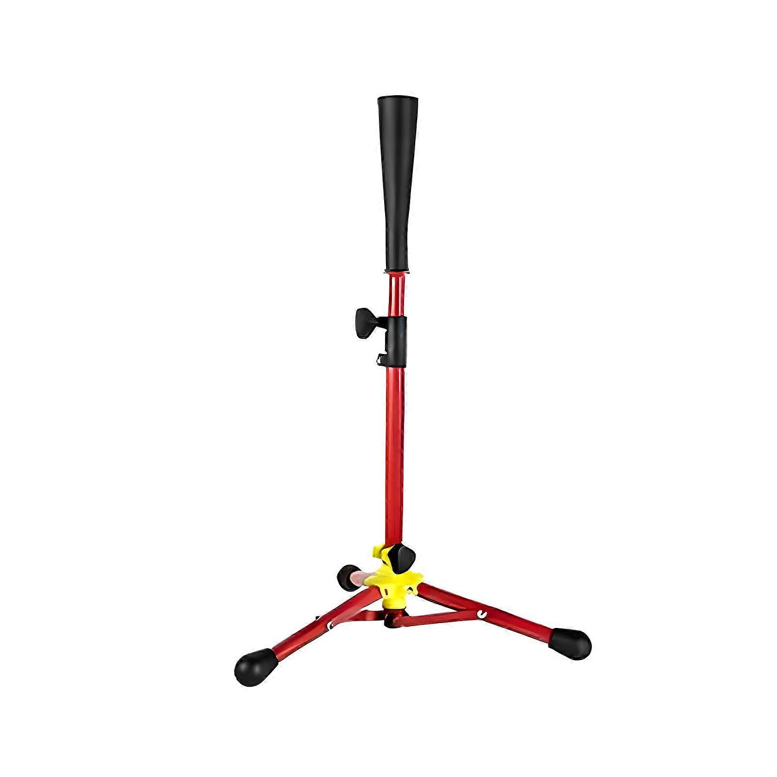 Portables Tripods Batting Tees Set With Ground Stakes And Carry Bag For Ages 3-8 Baseball Softball Practices  Red