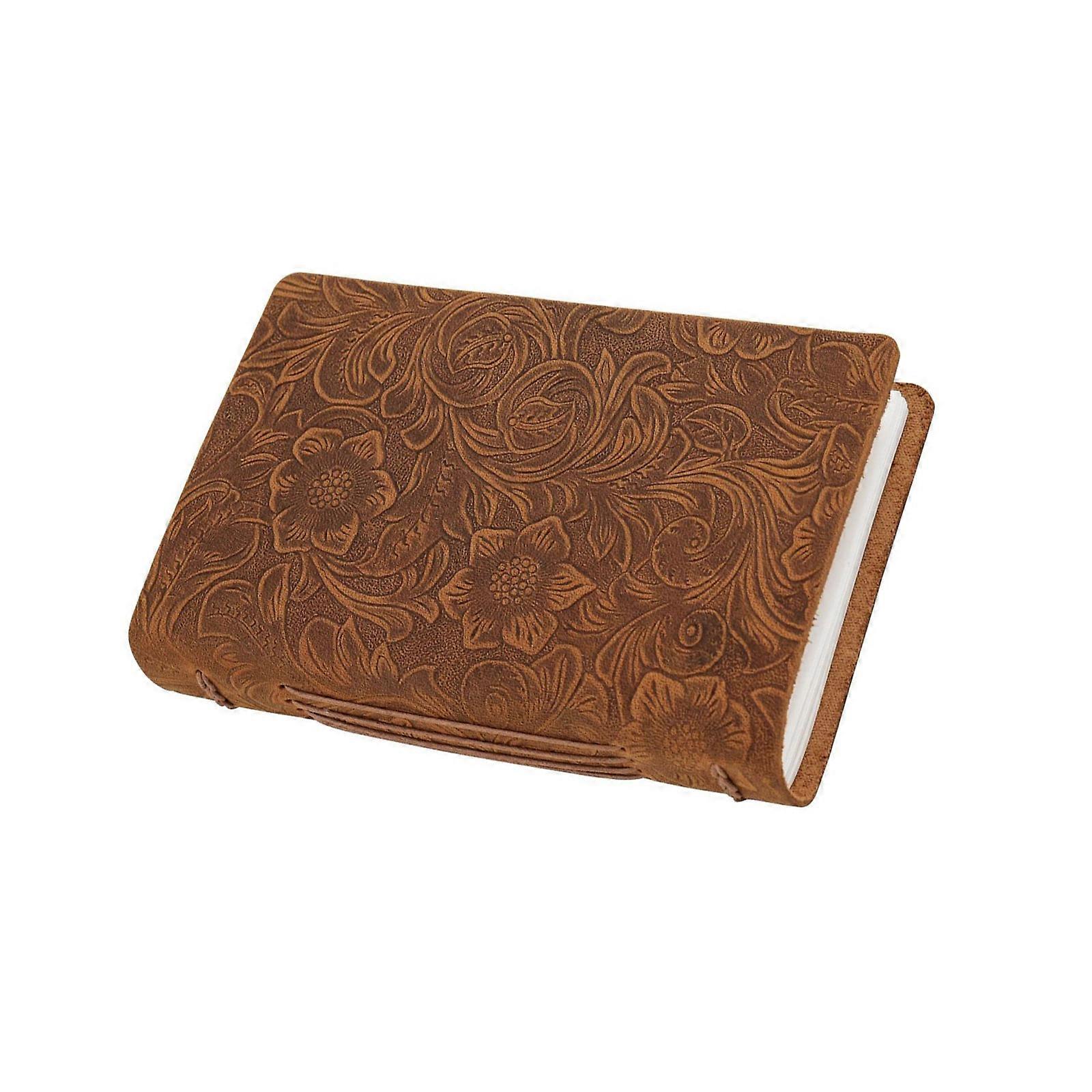 Antique Leather Journal Notebook Travel Sketch Notepads Portable Writing Notebook for Writing Sketching 15x10cm Multicolor