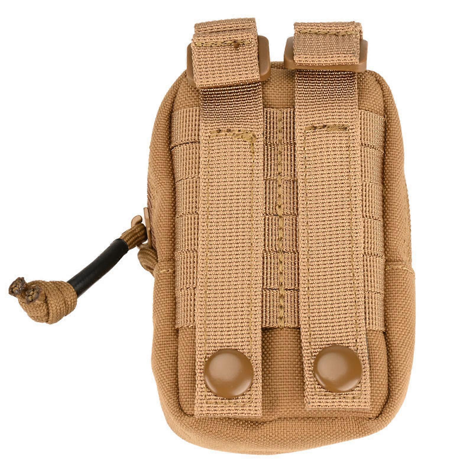 Strong Equipment Addition Bag With Reinforced Stitching 1KG Capacity Multiple Layer Storage For Mountaineering Camping Combat Gear  brown