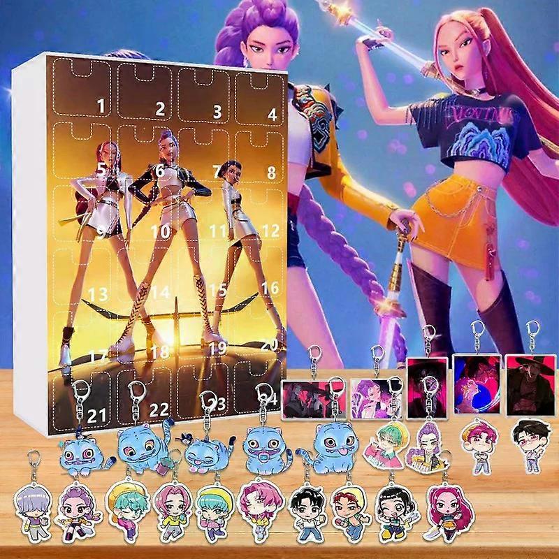 New Kpop Demon Hunters Advent Calendar K Pop Demon Hunters Rumi Mira Zoey Tiger Christmas Countdown Advent CalendarGift@ 24 Days