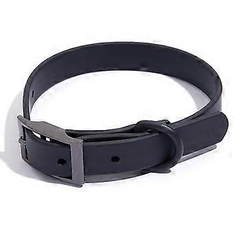 Durable dog collar, soft rubberized band, waterproof and easy to clean
