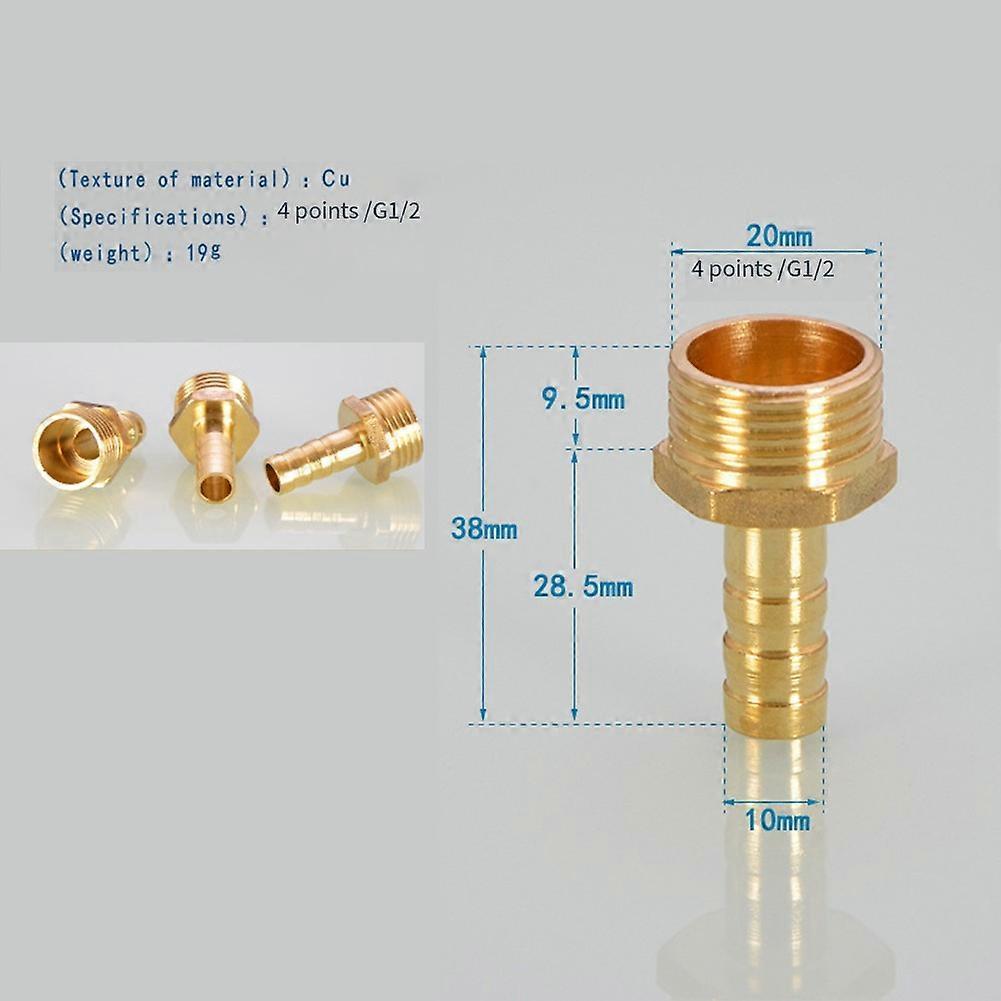 Mosiee 10PCS Brass Hose Fitting, Adapter, F1/2 Internal Thread or External Thread