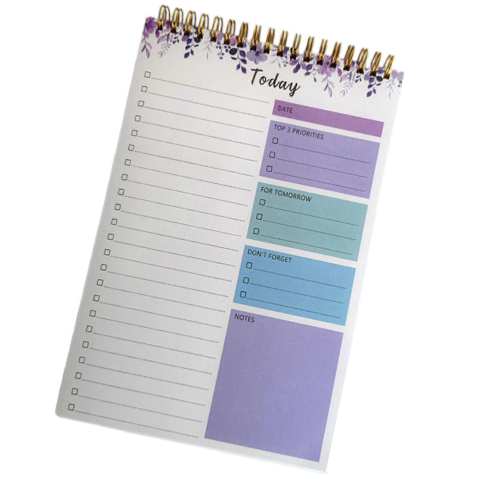 Compact Notebook Featuring Schedule Layouts And Smooth Writing Paper Friendly to Nature  Purple