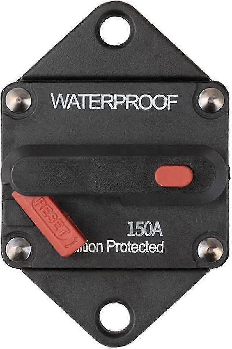 200A 12V 48V Car Audio Amplifier Circuit Breaker Fuse Holder Stereo Amplifier Refit Fuse Adapter with Manual Reset Button (Color : 100A)