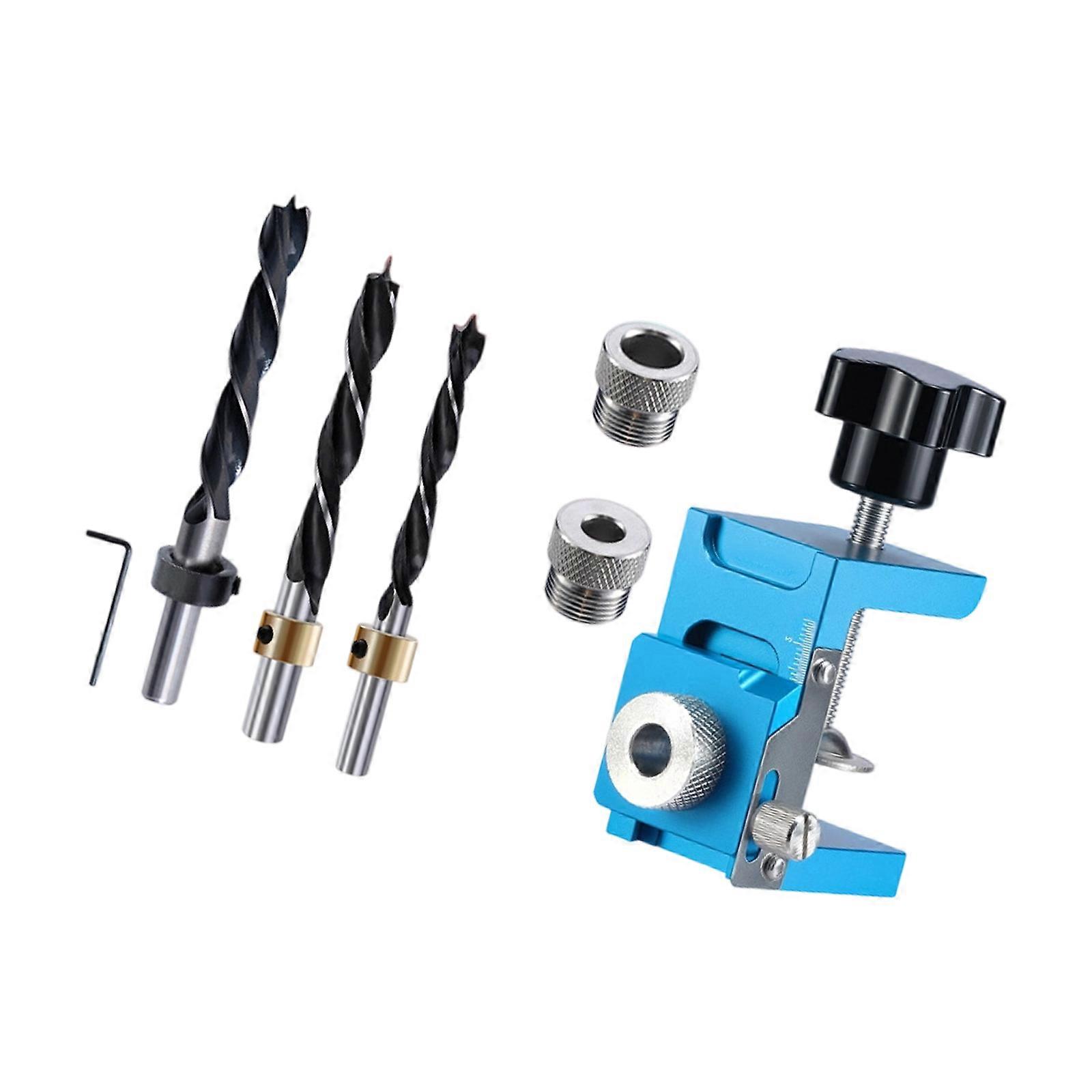 Adjustable Positioner Drill Guide Locator Door Panel Installation Jig Furniture Connecting Hole Puncher Tool Easy to Use  8mm10mm12mm