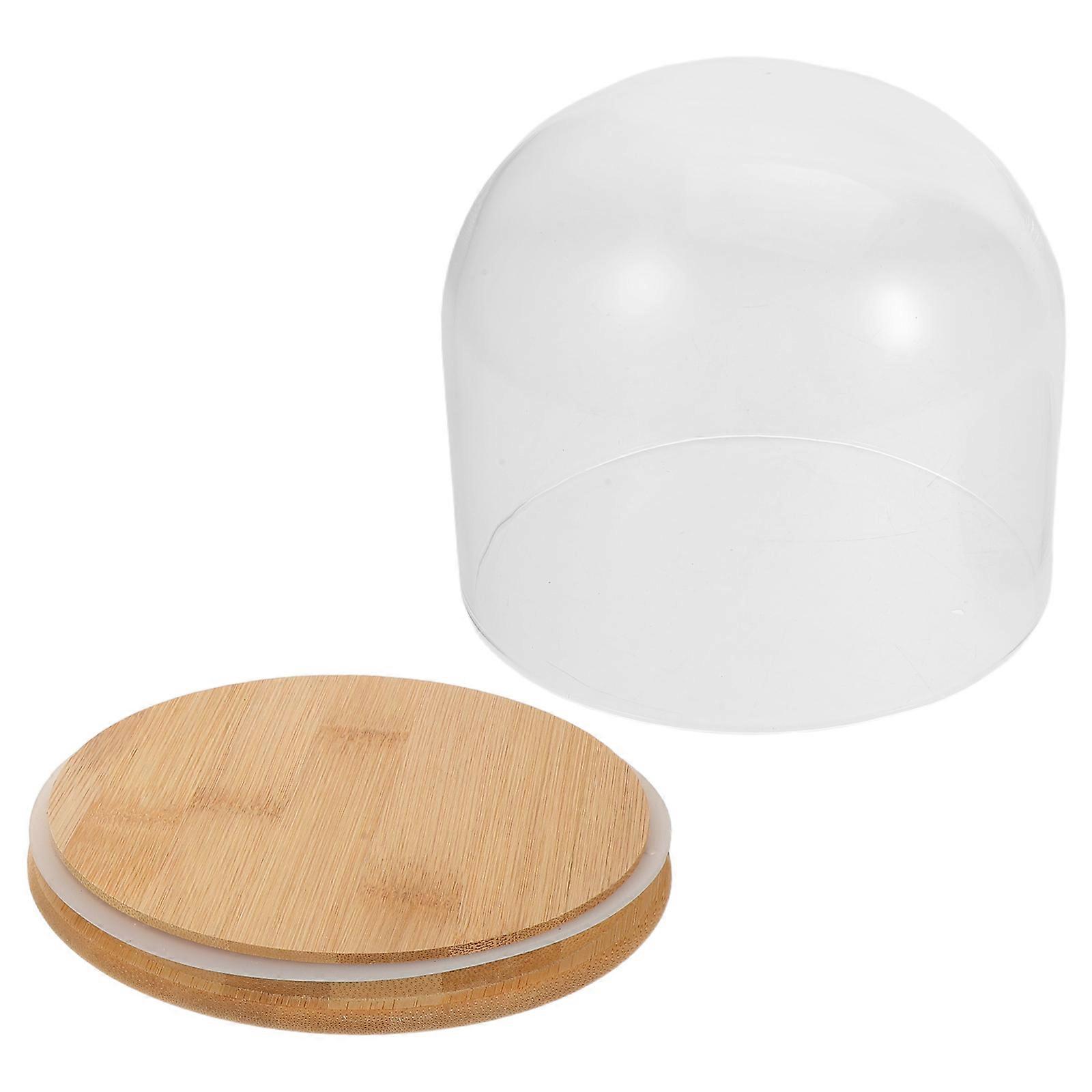 Glass Dome with Base for Decor Preserved Flower Display
