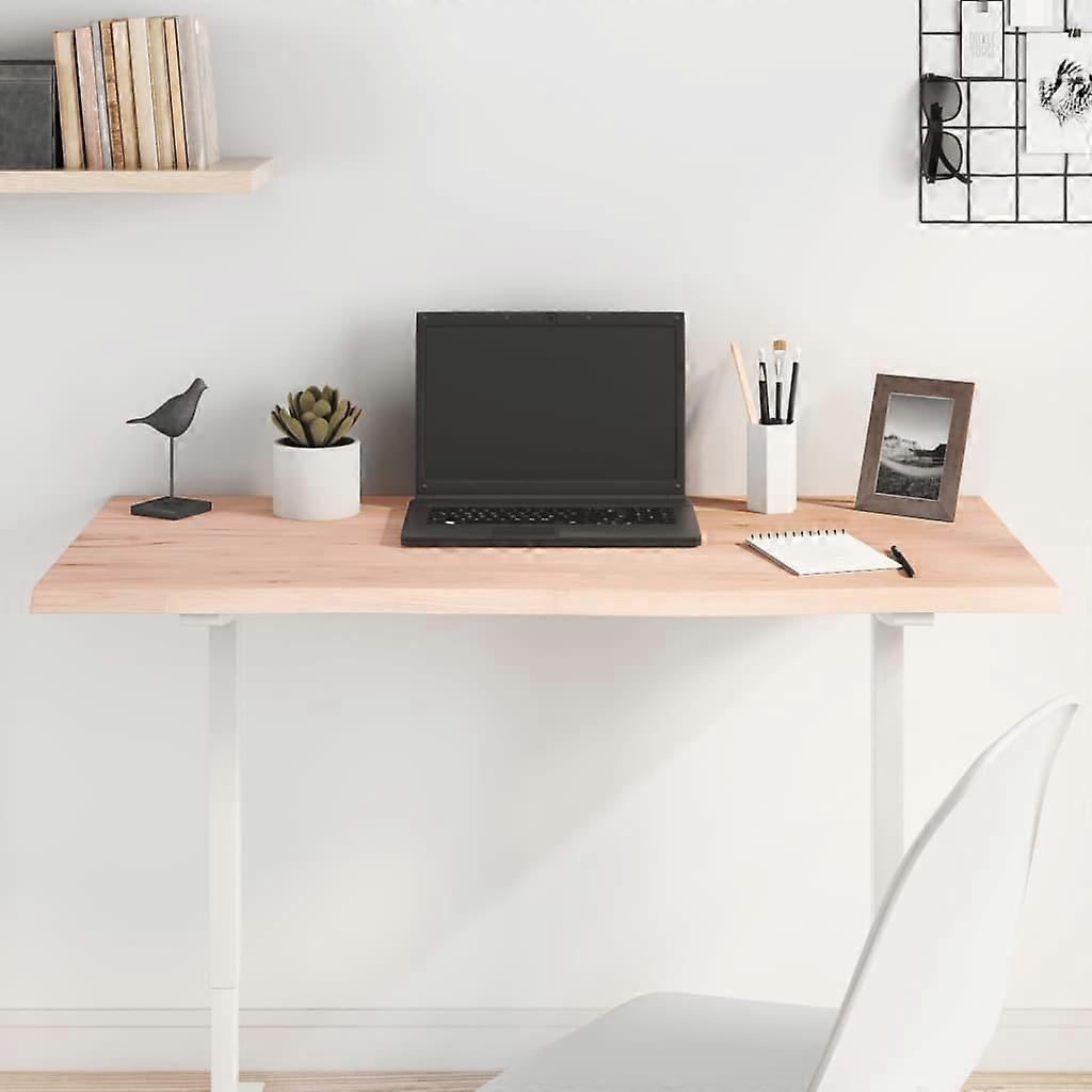 Bordplade 100x60x2 cm massivt egetræ Ubehandlet