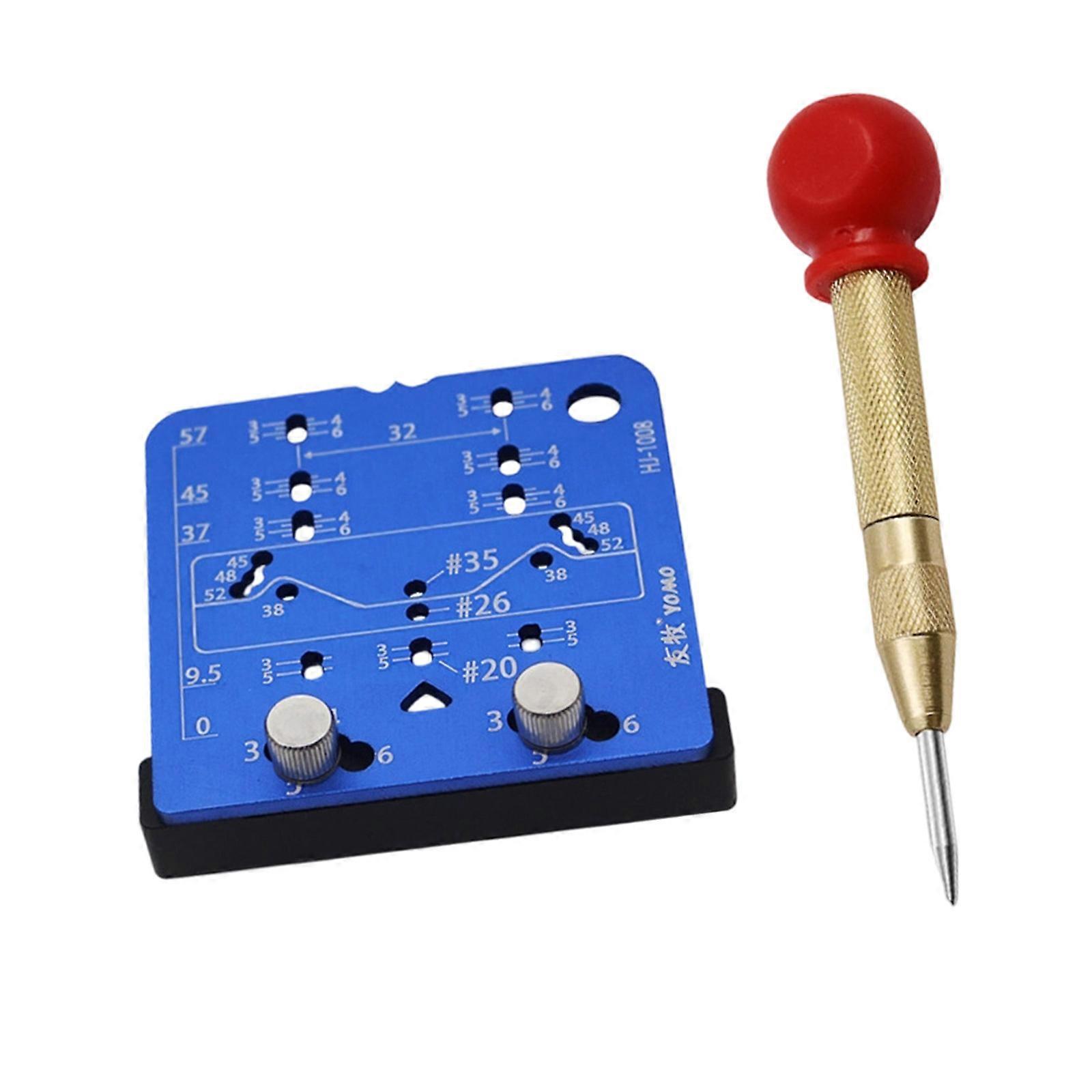 Easy to Use Aluminum Alloy Hinge Alignment Templates with Detailed Instructions to Beginner in Home Improvement Tasks Multicolor