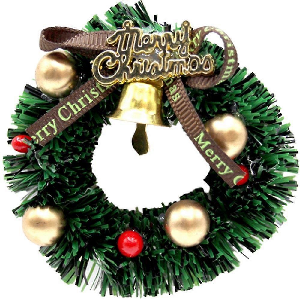 بيت الدمى كبير مزين عيد ميلاد سعيد إكليل مصغرة باب التبعي 1:12