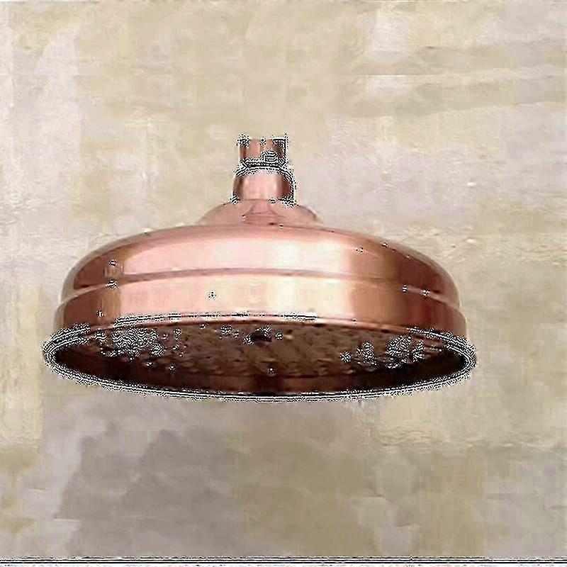 8 Inch High Pressure Shower Head - Copper Material with Adjustable Angle