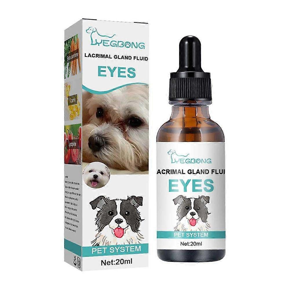 Tåreflekkfjerner til hunde og katte, 20 ml flydende øjendråber, reducerer tåremærker, nem at bruge