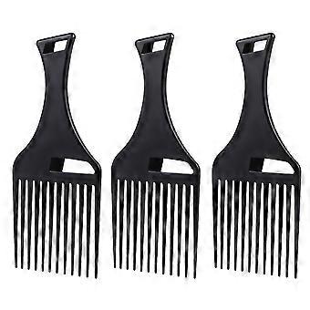 3pcs Smooth Hair Pick Comb Wide Hair Pick Comb Afro Hair Comb Barber Comb