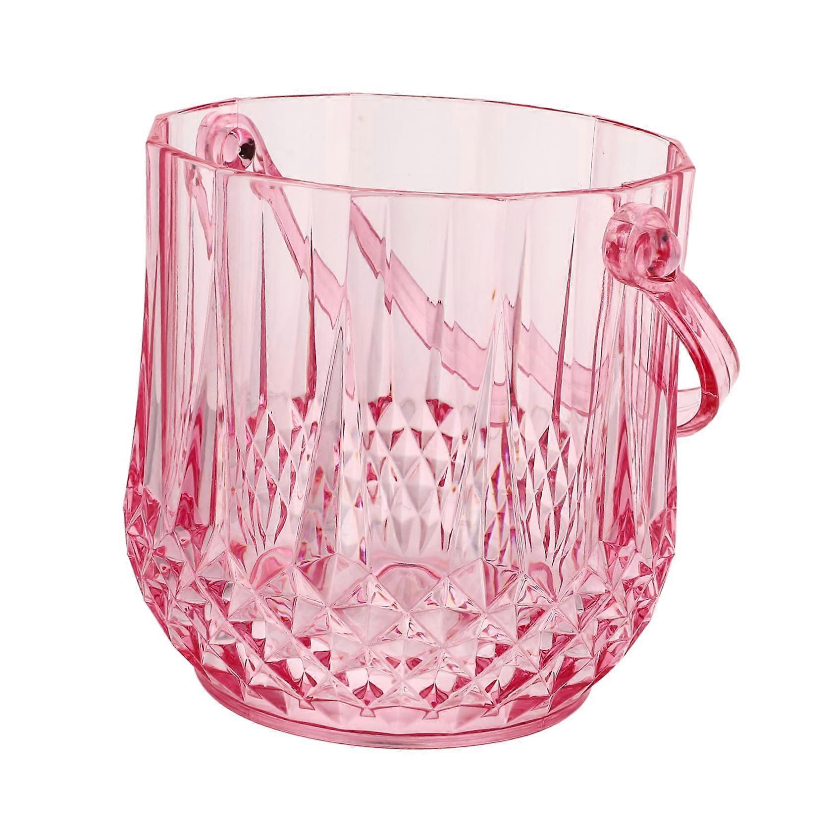 Acrylic Ice Bucket with Lid, DropResistant Round Design for Bars, KTV and Party Beverage Storage