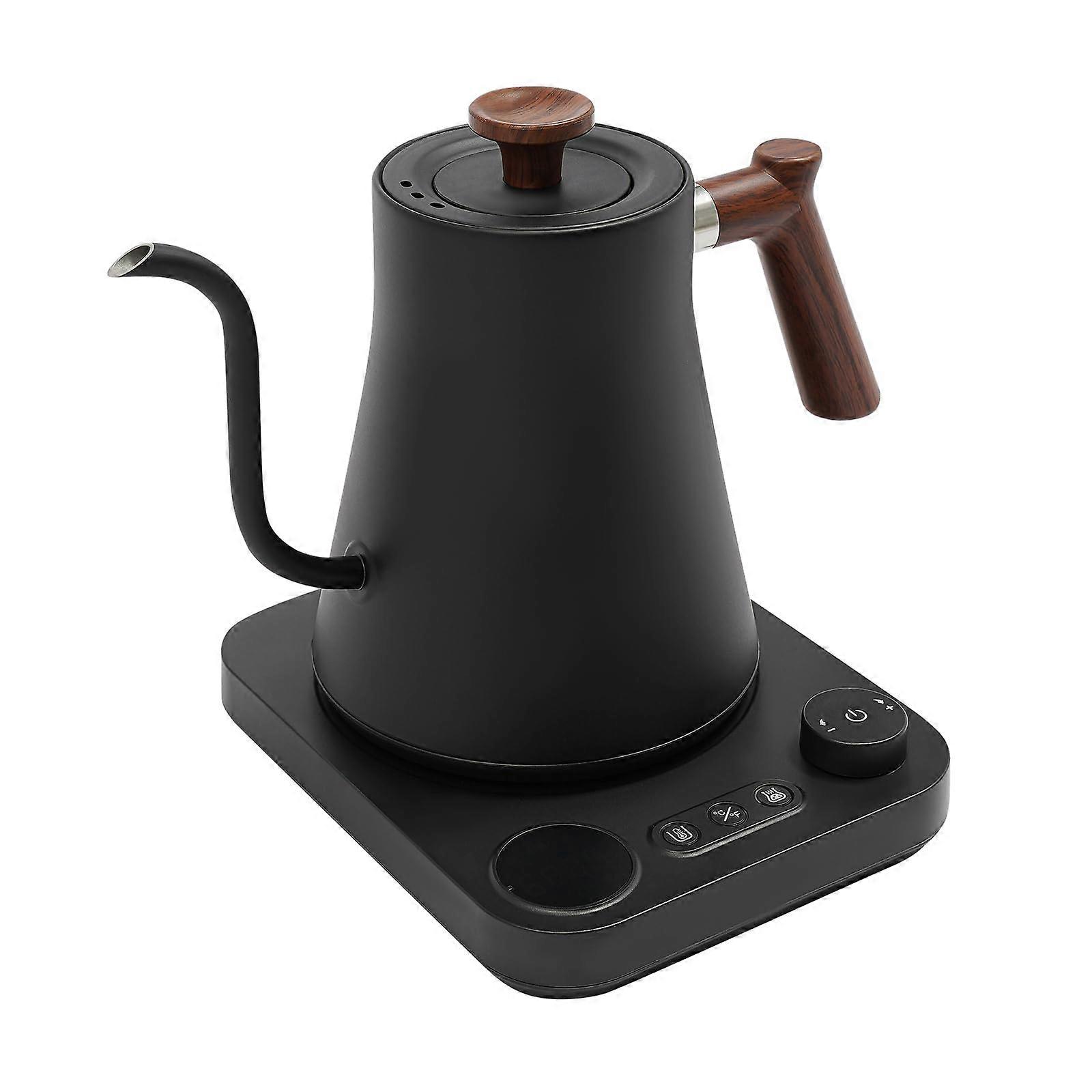 Electric Gooseneck Kettle with Adjustable Temperature Control 1200W Fast Heating for Coffee and Tea Brewing in Homes, Offices, Hotels, Black
