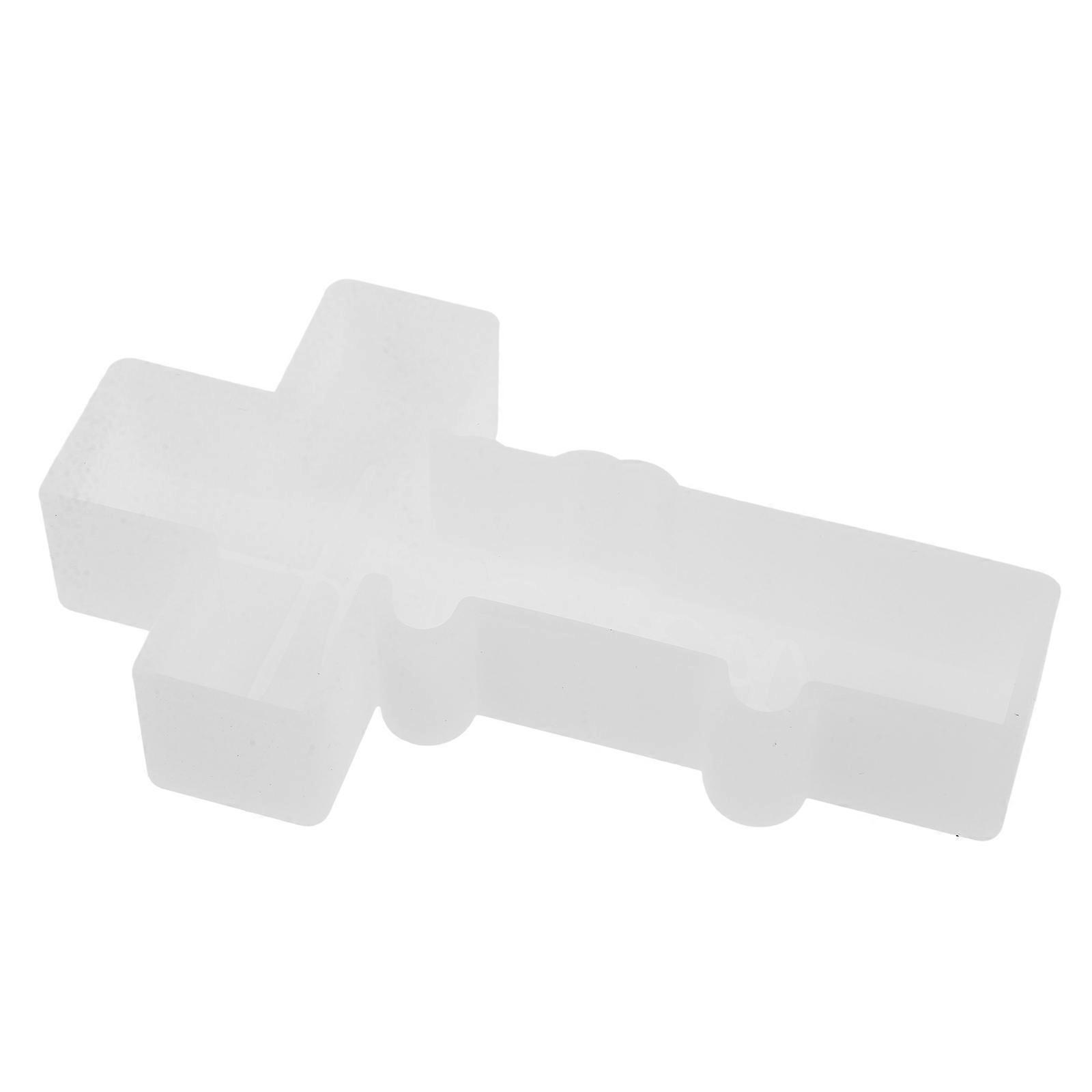 Beige Cross Silicone Mold for Ice Making Durable DIY Casting Tool