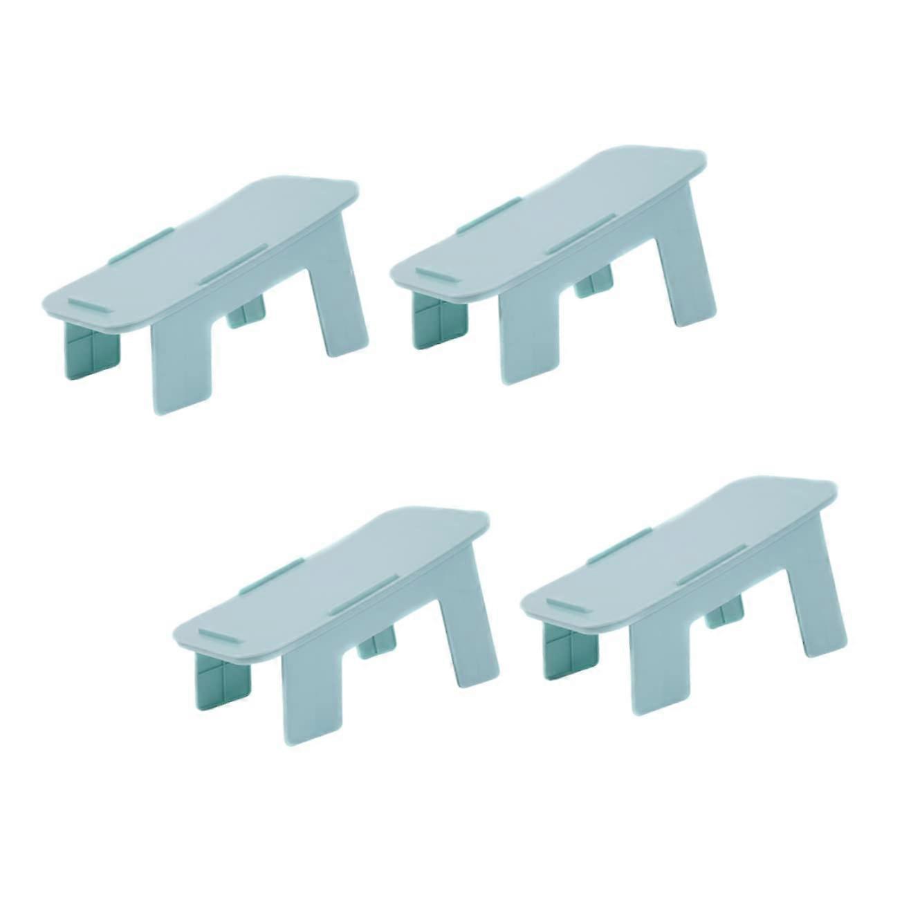 4pcs Shoe Rack Double Layer Over the Door Shoe Organizer for Home Storage Blue