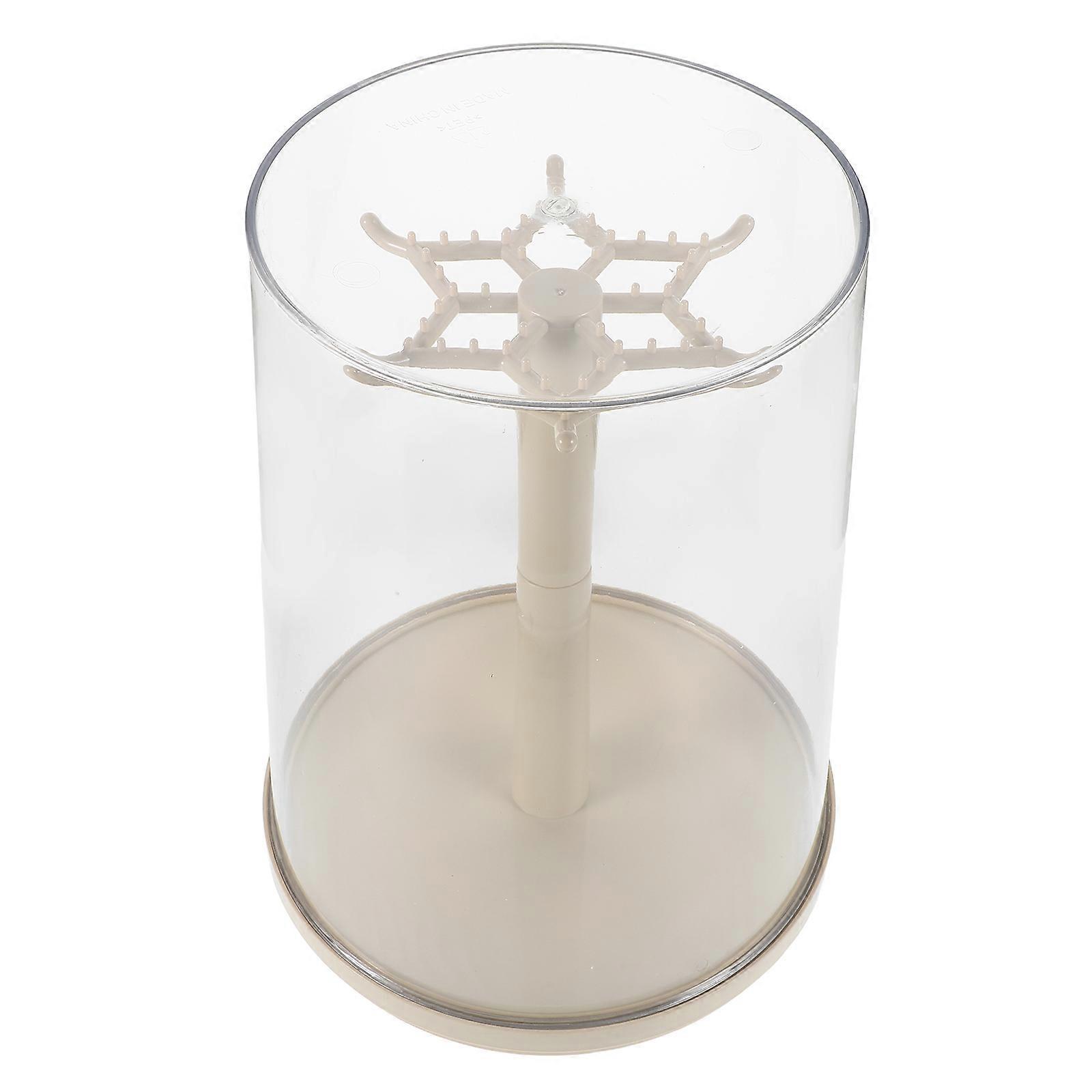 Transparent Rotating Display Case for Collectibles with Durable Plastic