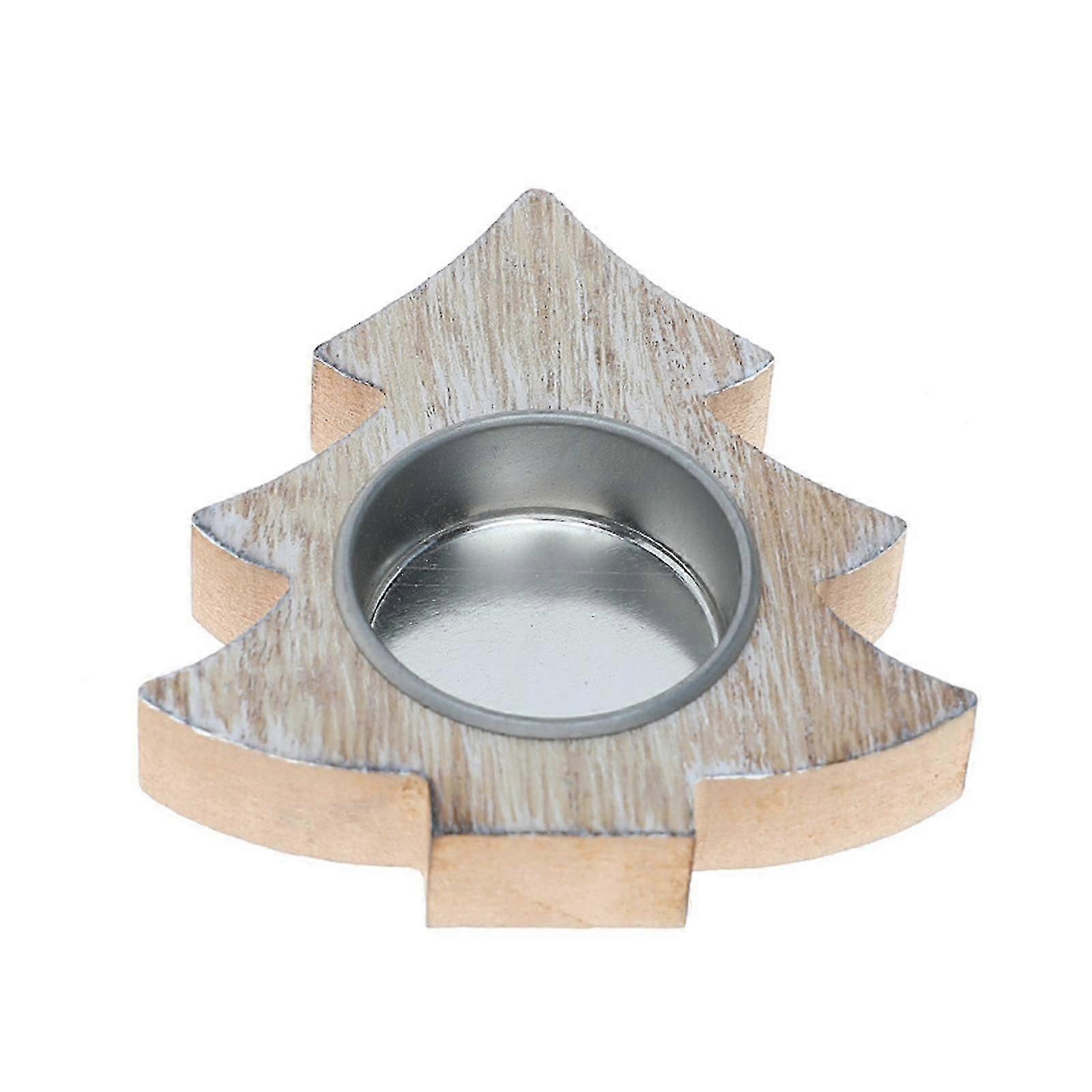 Wooden Candlestick, Star/Christmas Tree/Snowflake, Tabletop Window Decoration