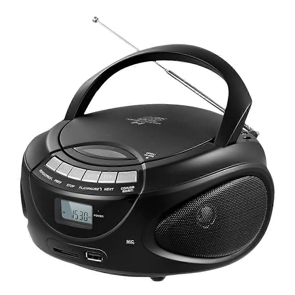 Multifunctional CD Cassette Player Bluetooth AM/FM Radio Portable CD Player Student Learning MP3 Stereo Music Player(US)