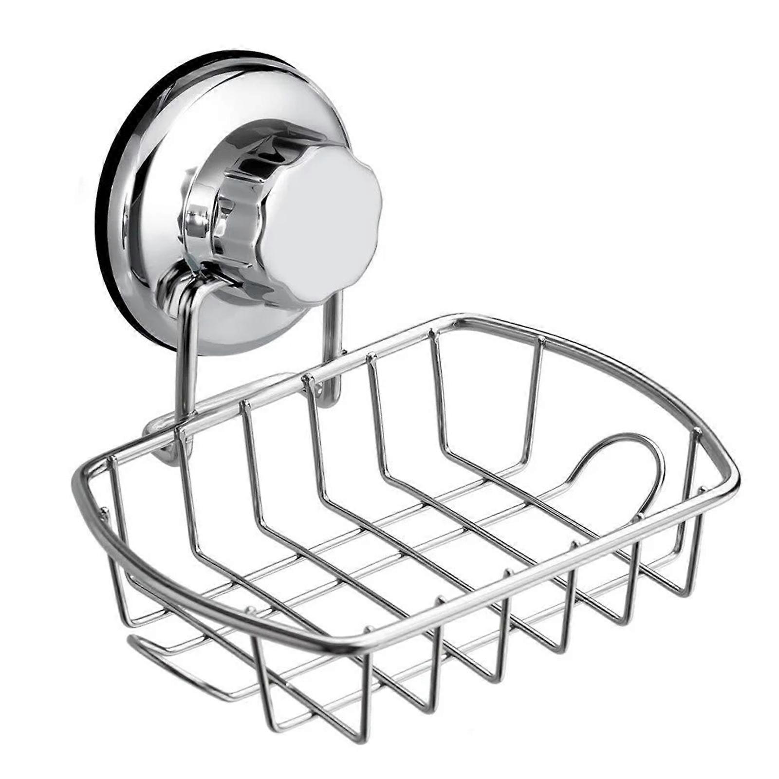 Soap Holder Shower Suction Cup Soap Dish For Shower With 4 Hooks 304 Stainless