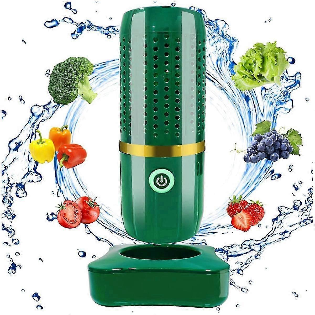 Fruit Vegetable Washing Machine,Rechargeable Green