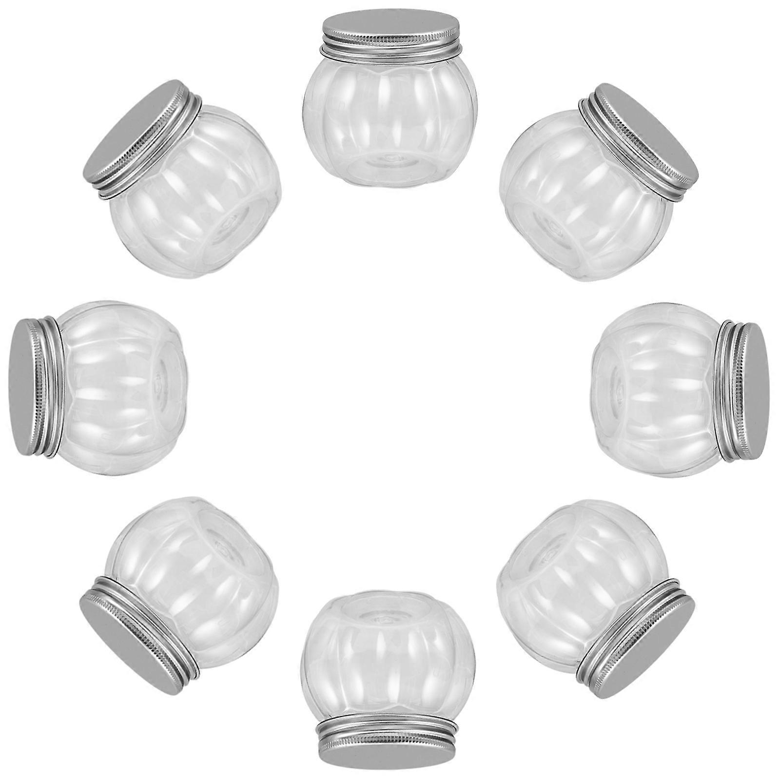 Transparent Pumpkin Shaped Drink Bottles for Drink 10Pcs Plastic Containers