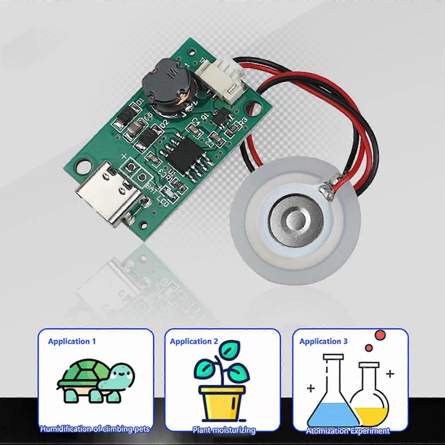 6X DC5V Usb Ultrasonic Mist Maker Humidifier Atomizer Drive Module Diy Package Type-C Usb Interface