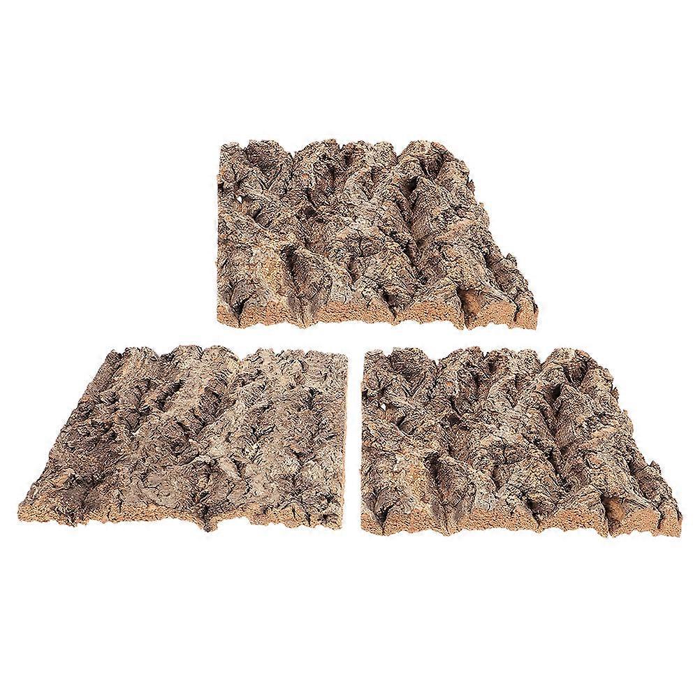 Reptile Tree Bark for Decor 3Pcs Simulated Bark with Durable Material