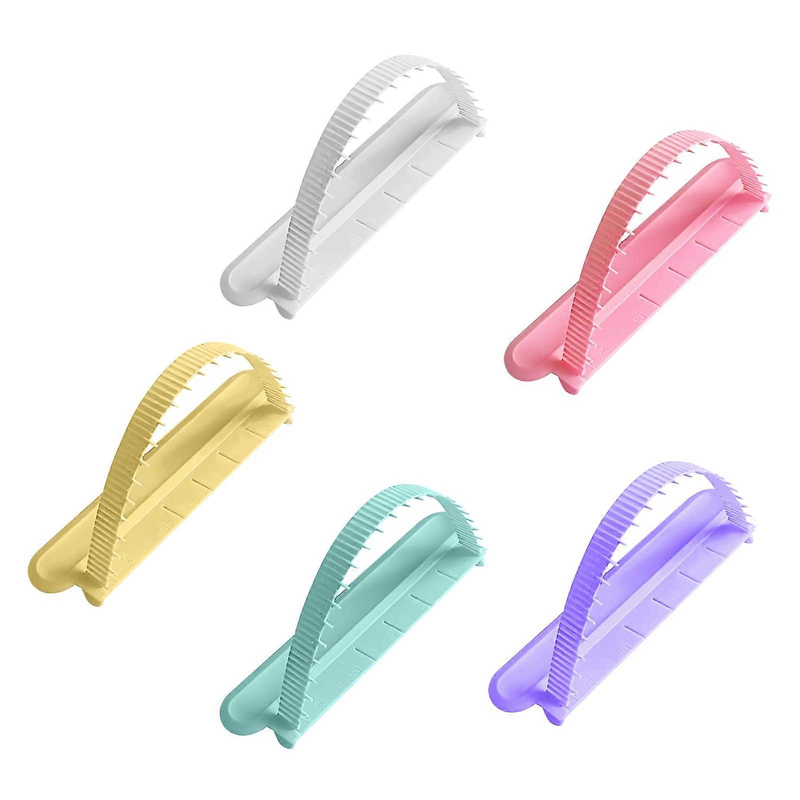 5 Pack Cake Decorating Tools Set with Adjustable Fondant Arc Ruler and Lettering Guides for Bakers