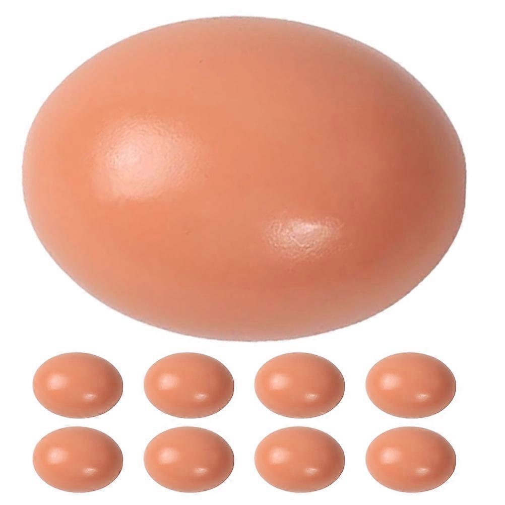 Fake Eggs Wooden Chicken Eggs for Easter Craft 9Pcs Realistic Model