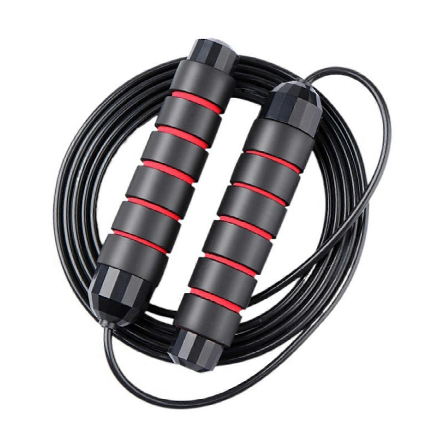 Adjustable Weighted Jump Rope, Tangle-Free Rapid Speed Jumprope for Fitness Exercise Workout Home Gym Double（Y1639）