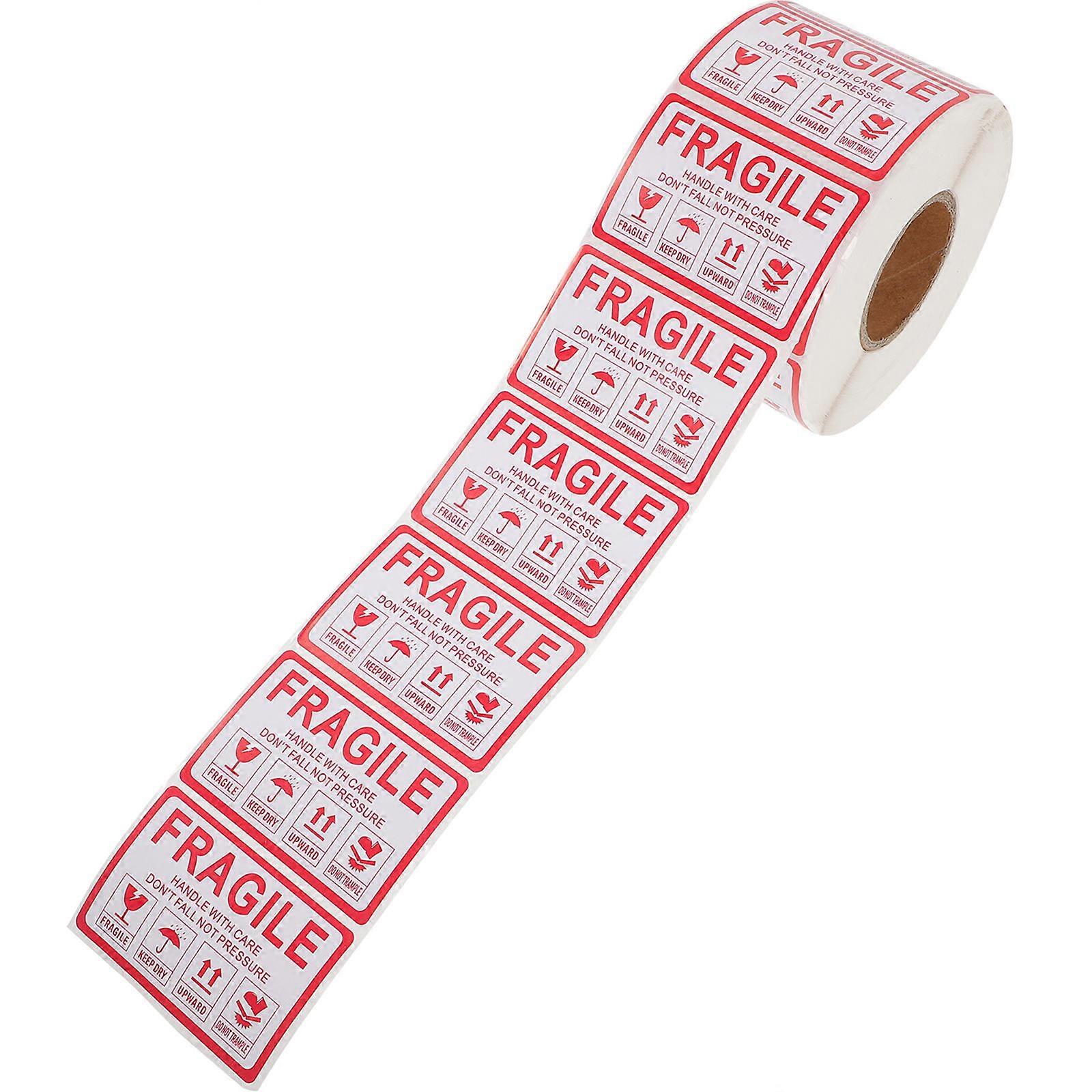 Fragile Warning Stickers Self-Adhesive Packaging Stickers 3 Rolls