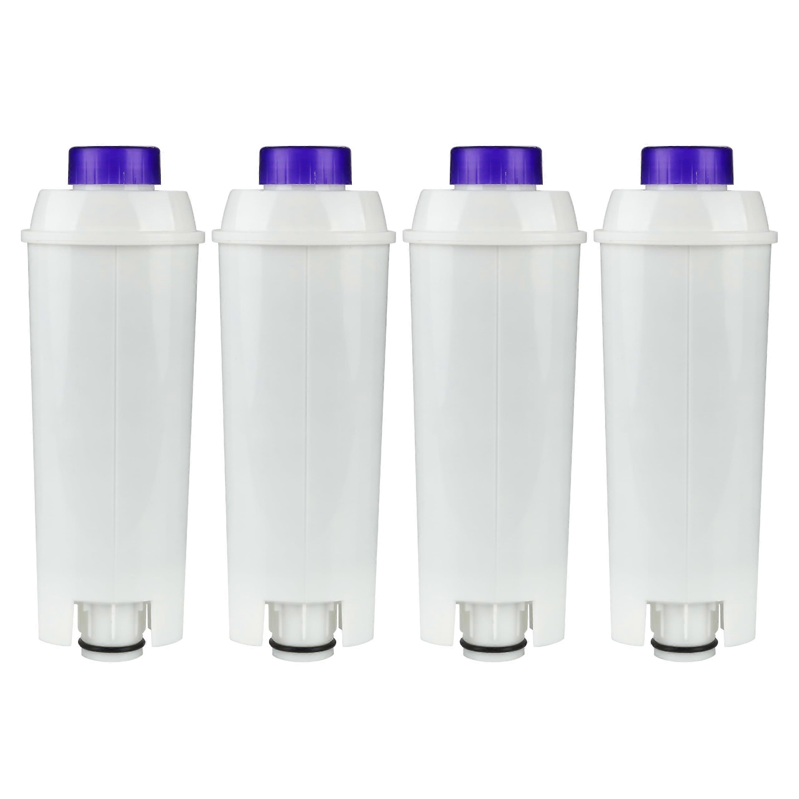 Pack of 4 Water Filters for Delonghi Coffee Machine DLSC002, Reduces Limescale and Improves Flavor