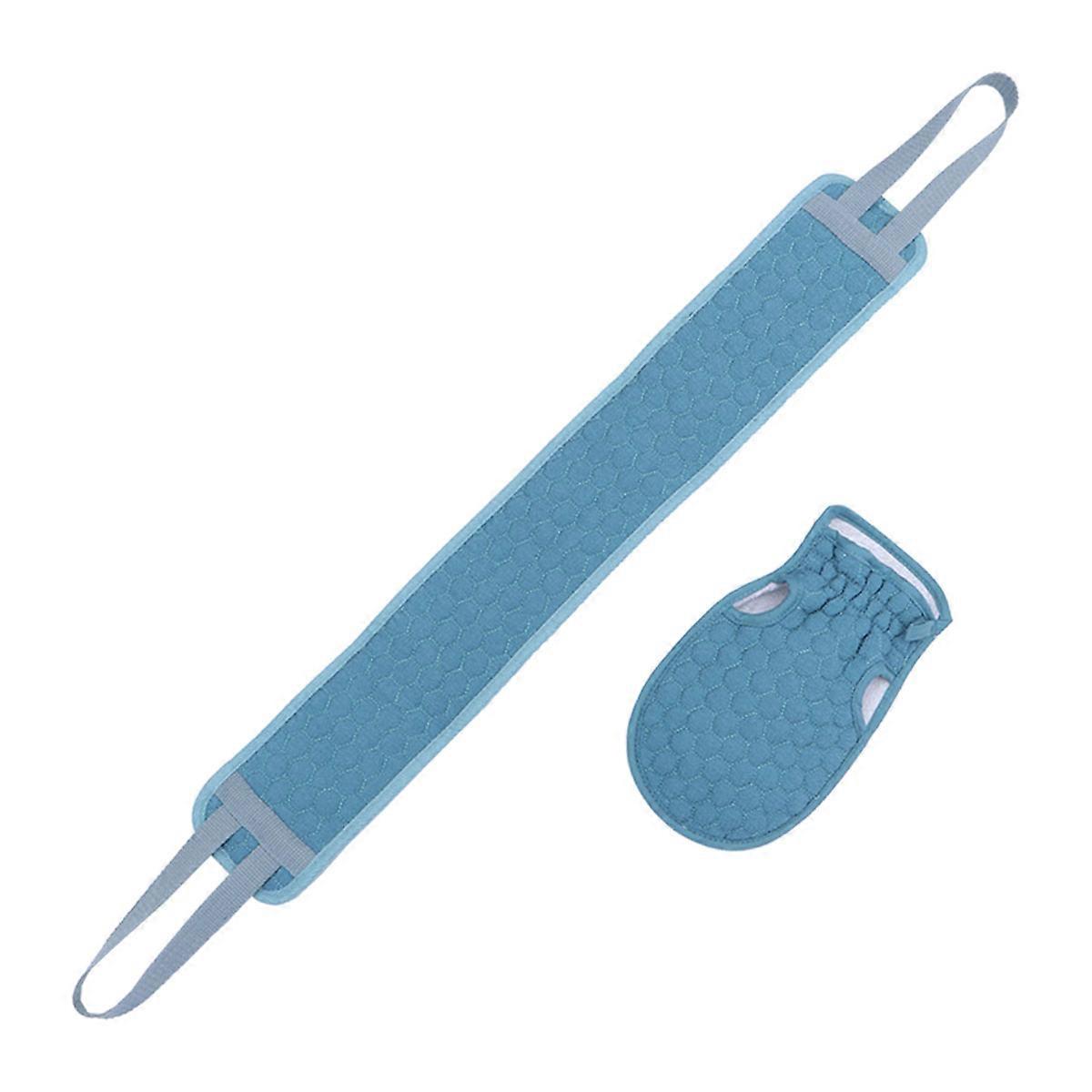 Bath Back Rubbing Towel for Bathing Use 6Pcs Blue Set