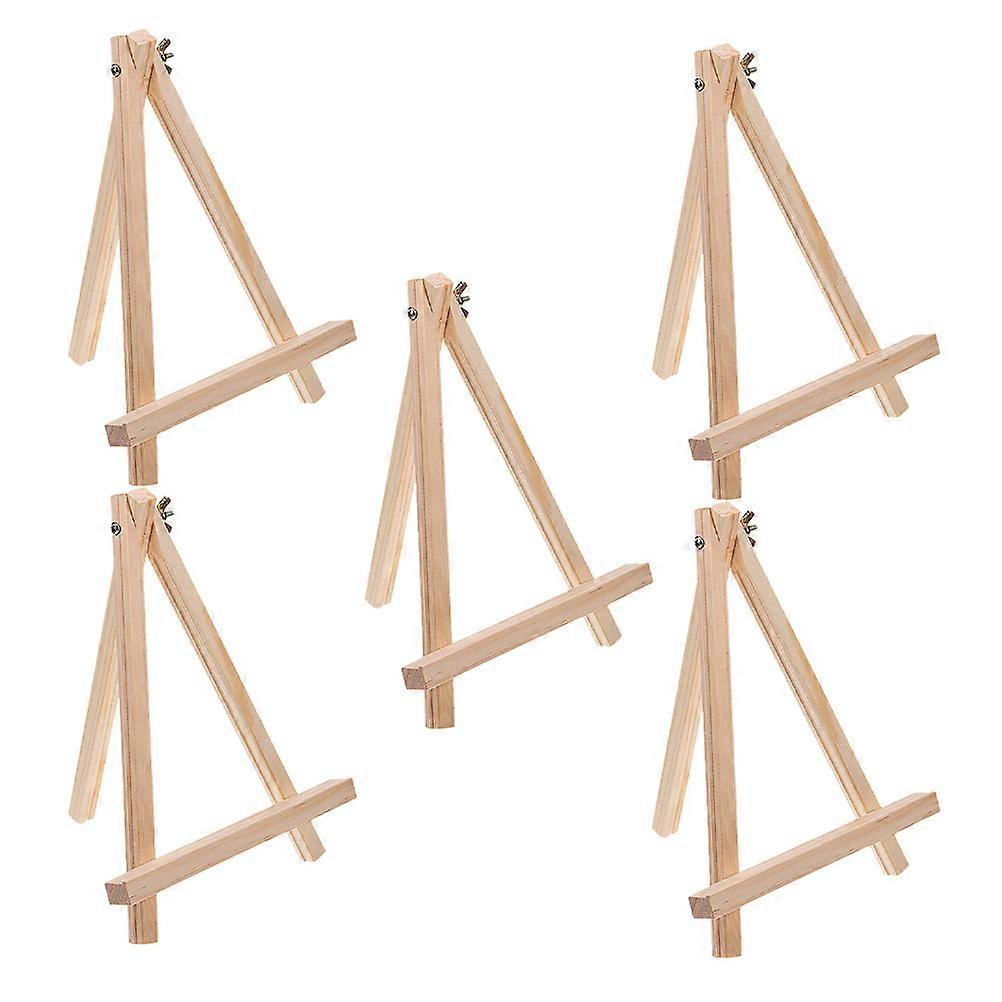 Wood Easels Tabletop Display Easel for Painting 5Pcs Desktop Holders