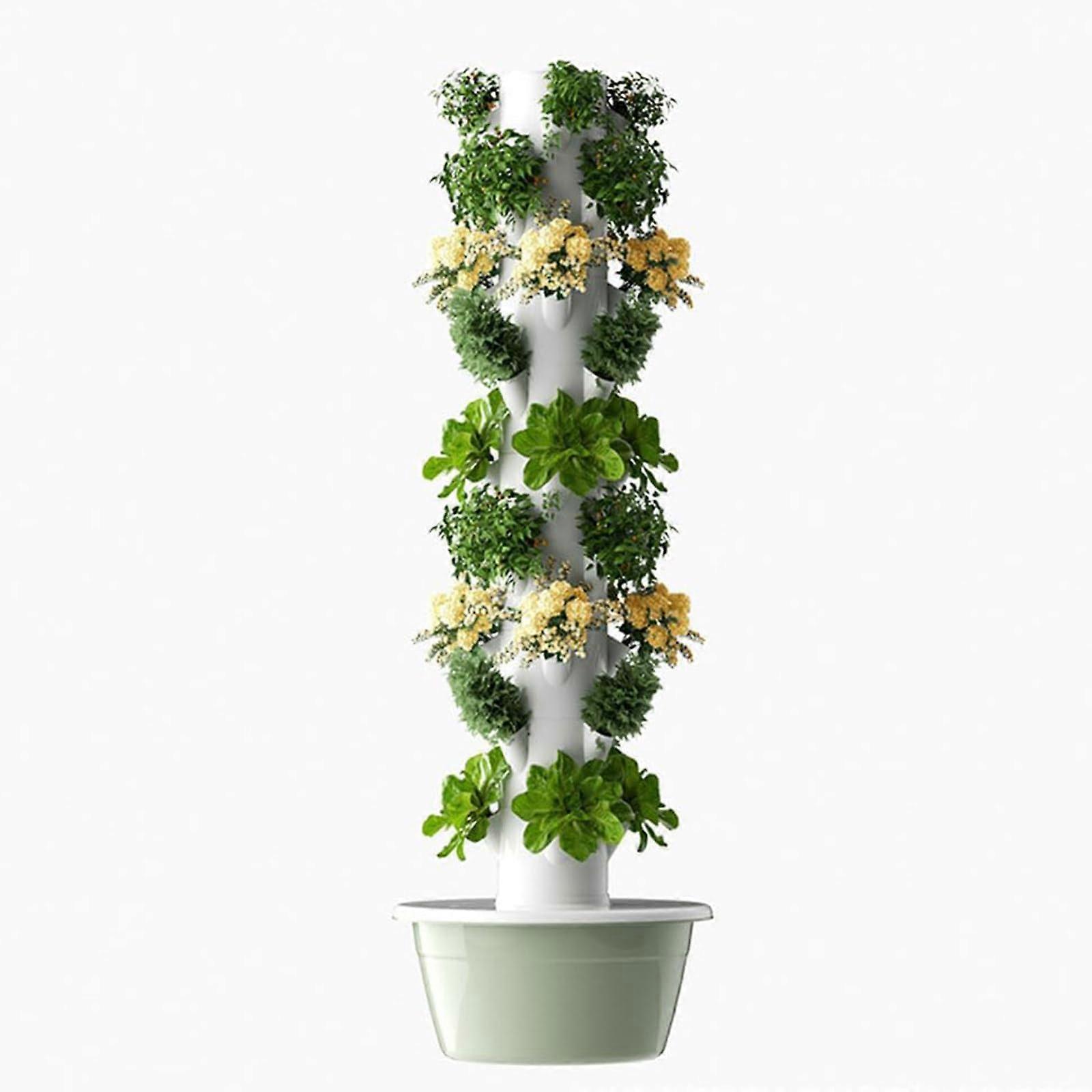 Hydroponic Tower Garden 7Layer Vertical Growing System with LED Lights and Seedling Kit