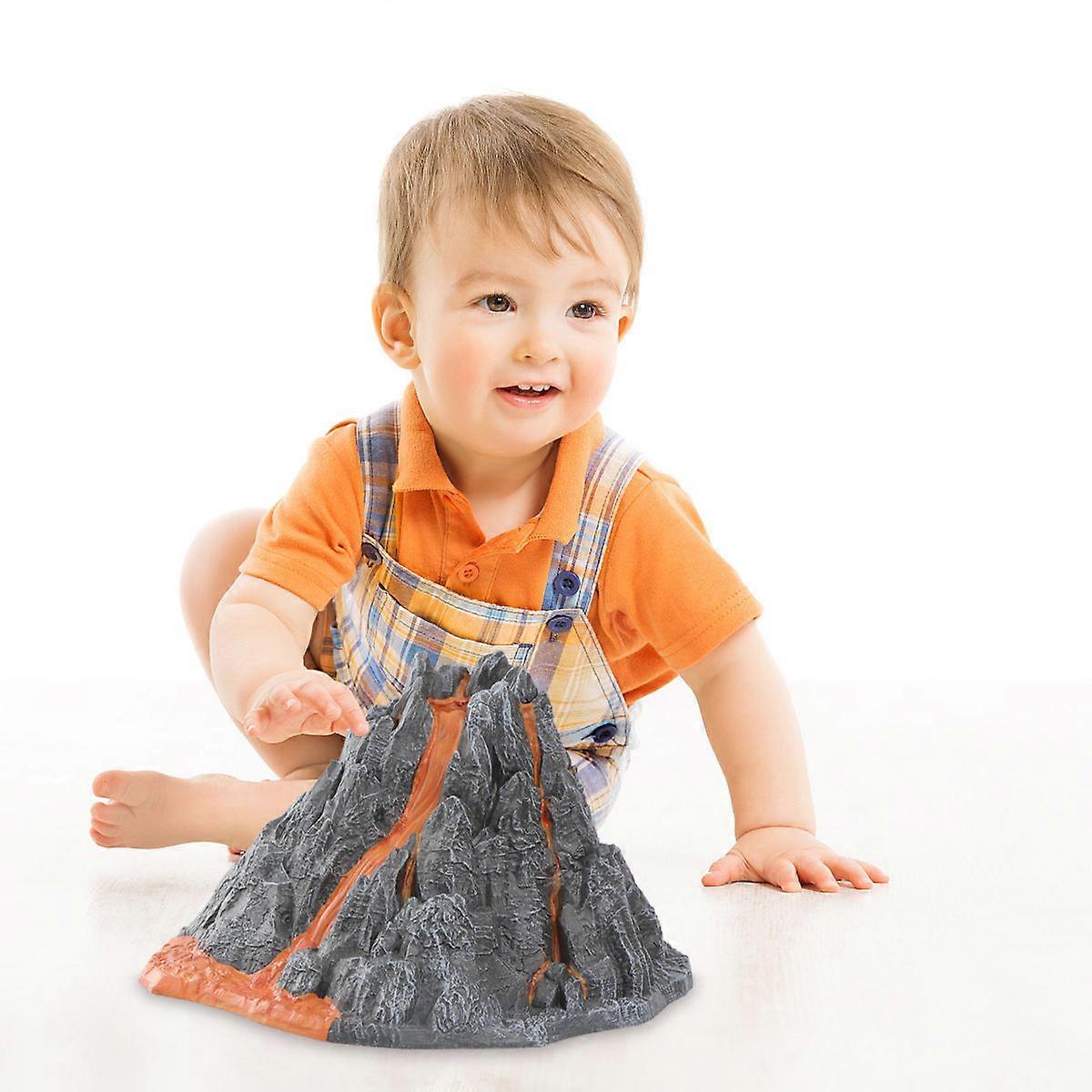 Volcano Model Plastic Simulation Volcano Mist Spraying Decoration