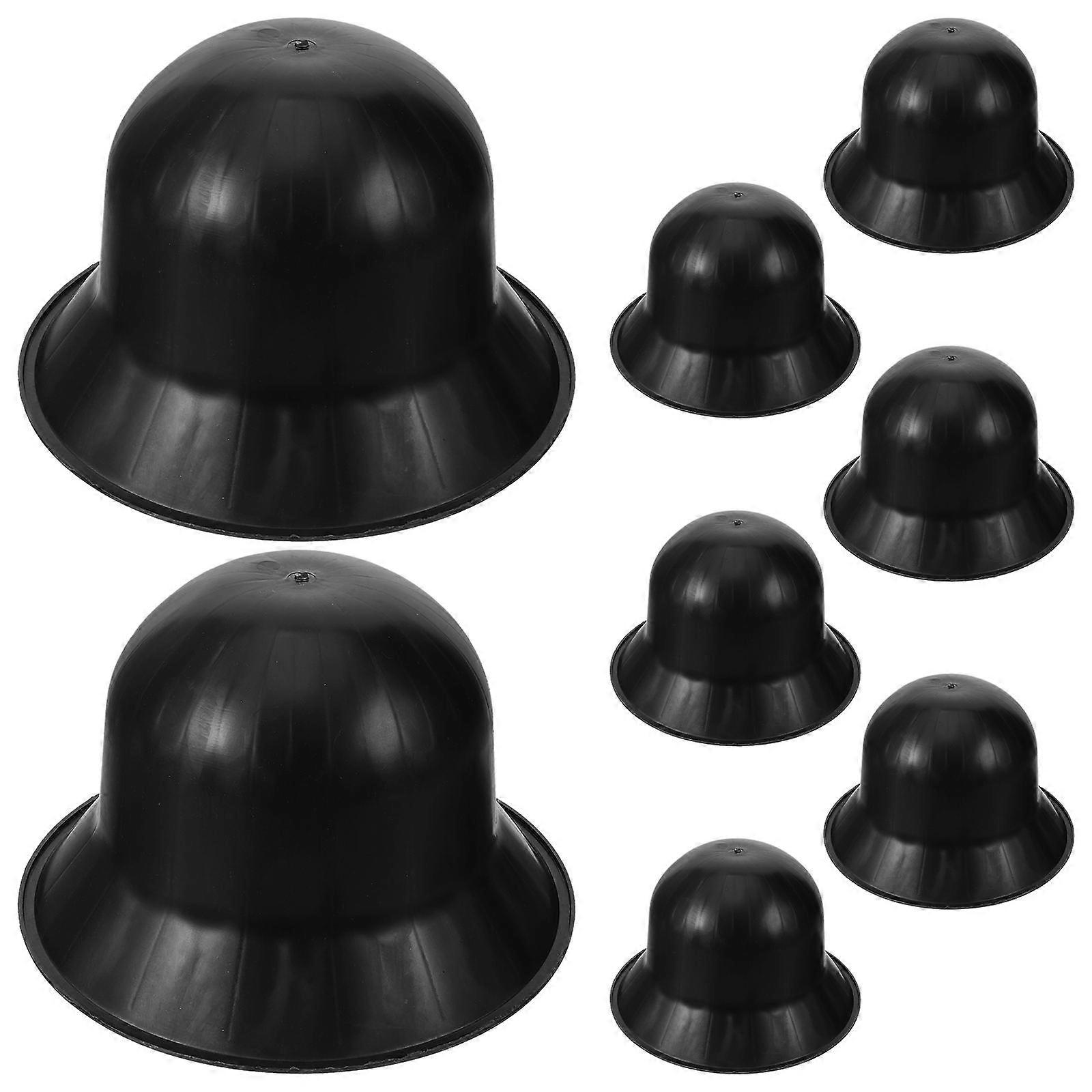 Top Hat Shaper Hat Support Plastic for Decoration 8Pcs Black Set
