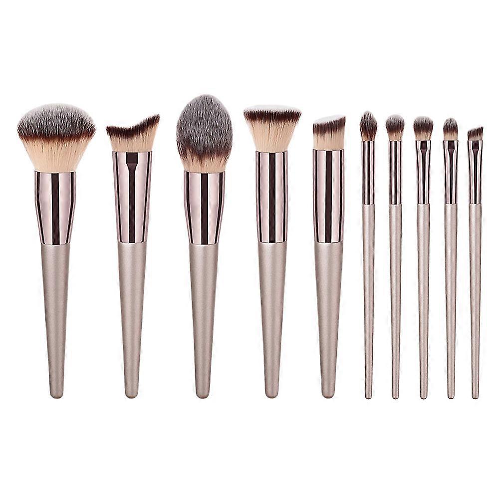 Makeup Brush Kit 10Pcs Cosmetic Brushes for Makeup Use Rose Gold