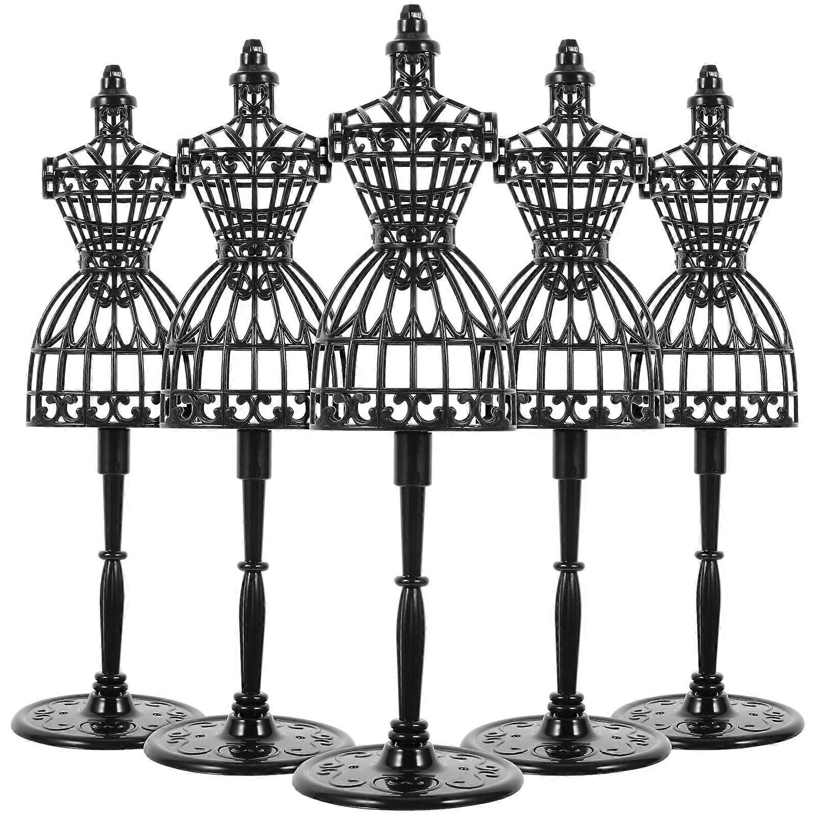 Mini Doll Dress Support Mannequin Model for Display Use 5Pcs Set