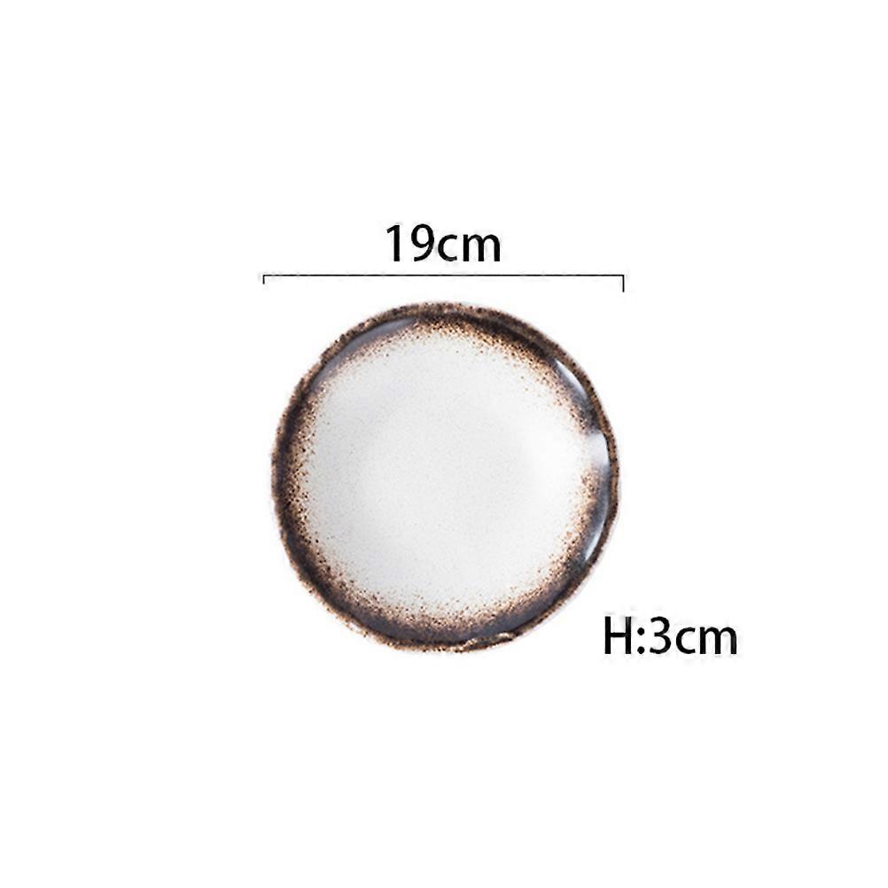 Ceramic Plate Japanese Style Dinner Plate for Home 1Pcs Multi Function