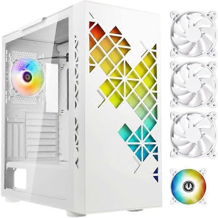 PC Case without Power Supply - BITFENIX Tracery ARGB (White) - Mid Tower - E-ATX Format