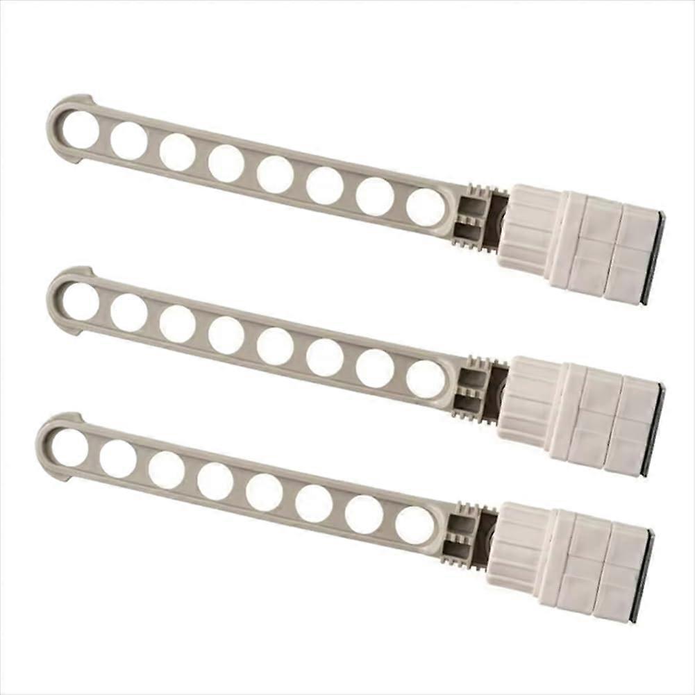 Clothes Drying Rack 3 Pcs Folding Wall Mounted 8Hole SpaceSaving RustResistant Adjustable